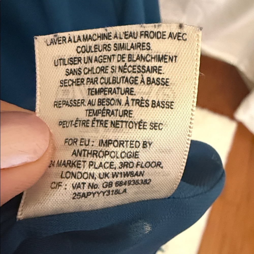 Anthropologie-HD in Paris Fit & Flare Dress Teal Blue 6 Spring wedding guest - Picture 6 of 10